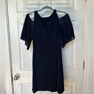 Navy Off the Shoulder Mini
